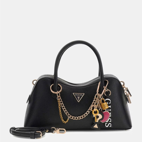 Guess Davina Sac A Main Bowling Charm Latte Black face