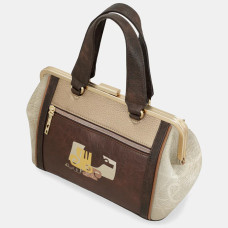 Anekke Muse Handbag with Patterns Beige