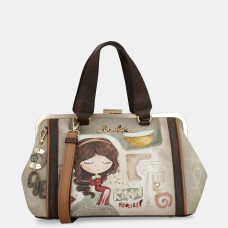 Anekke Muse Handbag with Patterns Beige