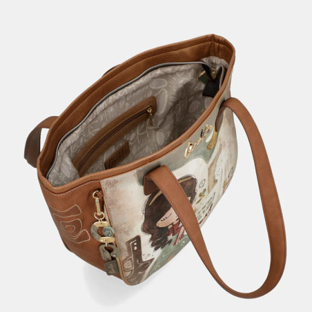 Anekke Muse Sac Shopping Camel côté ouvert