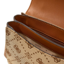 Guess Melinda Logo Sac A Main A Rabat Latte Logo ouvert
