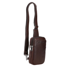 Arthur and Aston Ange Leather Holster Bag M 2 Compartments Chestnut