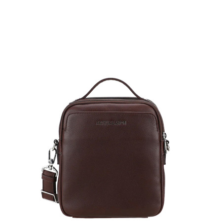 Arthur and Aston Ange Men's Satchel in M Chestnut Leather
