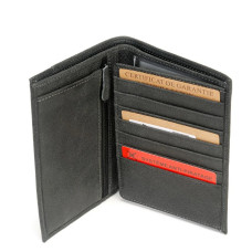 Arthur & Aston Marco Leather Wallet 3 Flaps Black