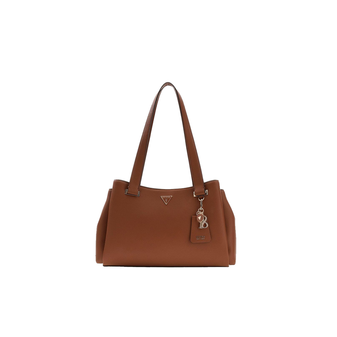 Guess Evie Sac Shopping 3 Compartiments Cognac