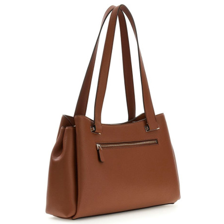 Guess Evie Shopping Bag 3 Compartments Cognac