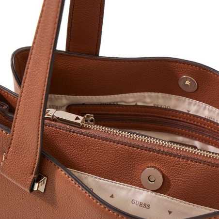 Guess Evie Shopping Bag 3 Compartments Cognac