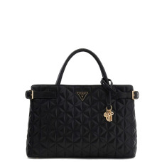 Guess Paisleigh Grand Sac A Main Matelassé Et Charms Black