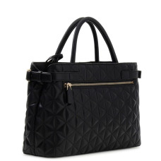 Guess Paisleigh Grand Sac A Main Matelassé Et Charms Black côté