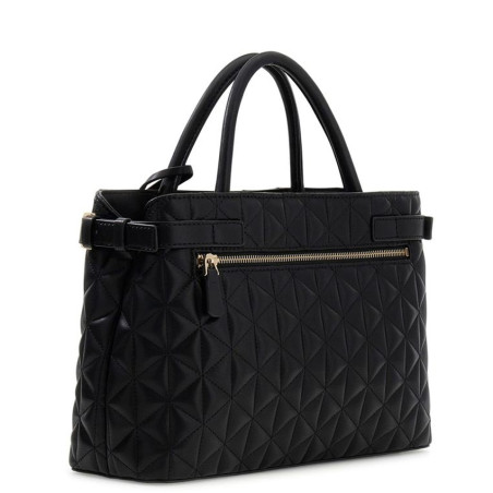 Guess Paisleigh Grand Sac A Main Matelassé Et Charms Black côté