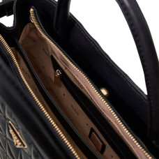 Guess Paisleigh Large Matelassé Handbag With Charms Black