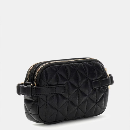 Guess Paisleigh Mini Crossbody Quilted Bag Black