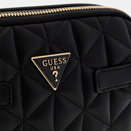 Guess Paisleigh Mini Crossbody Quilted Bag Black