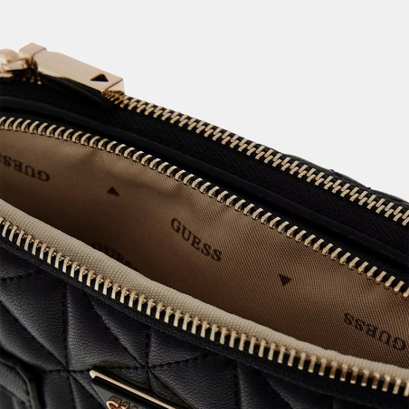 Guess Paisleigh Mini Crossbody Quilted Bag Black