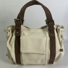 Gérard Darel The 18 Hours Crossbody Bag in Canvas Cream/Brown