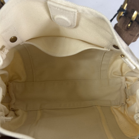 Gérard Darel The 18 Hours Crossbody Bag in Canvas Cream/Brown
