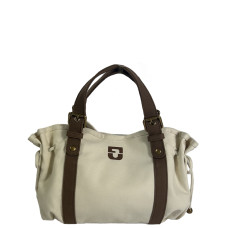 Gérard Darel The 18 Hours Crossbody Bag in Canvas Cream/Brown