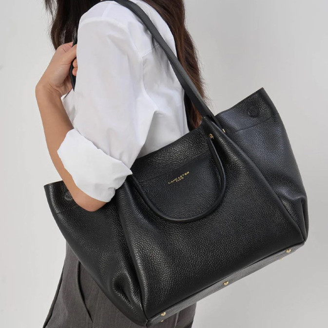 Lancaster Foulonne Double Louisa Large Shopping Bag 470-90 Black In...