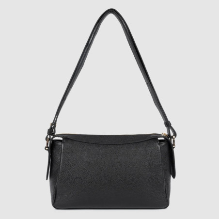 Lancaster Dune Tote Bag in Grained Leather 529-96 Black