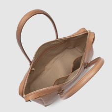 Lancaster Dune Grainy Leather Shopping Bag 529-97 Camel