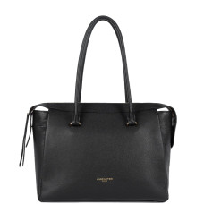 Lancaster Dune Grainy Leather Shopping Bag 529-97 Black
