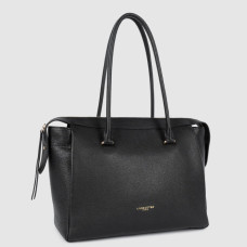 Lancaster Dune Grainy Leather Shopping Bag 529-97 Black