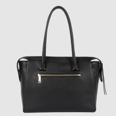 Lancaster Dune Grainy Leather Shopping Bag 529-97 Black