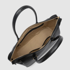 Lancaster Dune Grainy Leather Shopping Bag 529-97 Black