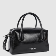 Lancaster Rétro Cube Sac Porté Main En Cuir Noir côté