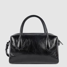 Lancaster Rétro Cube Sac Porté Main En Cuir Noir dos