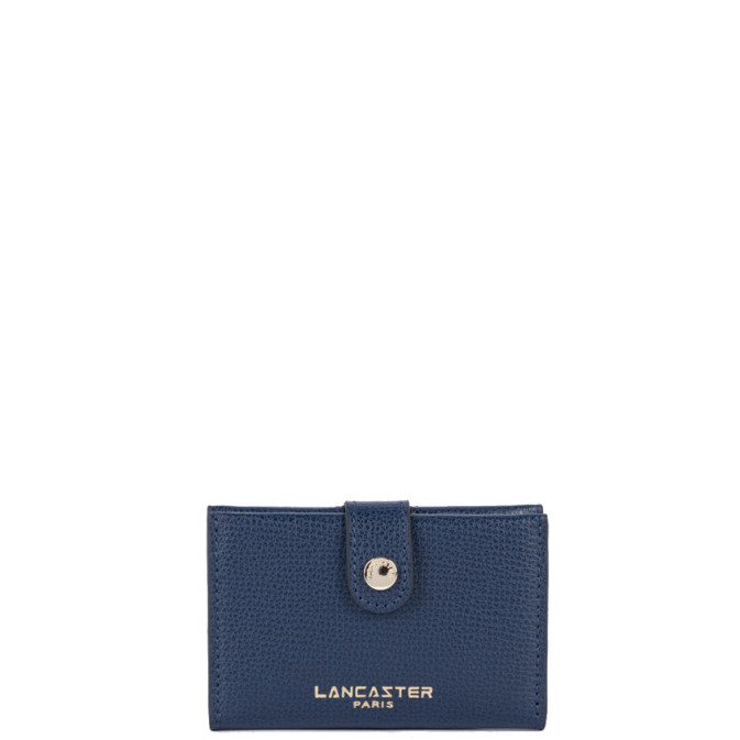 Lancaster Sierra Card Holder in Grained Leather 138-011 Dark Blue