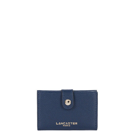 Lancaster Sierra Card Holder in Grained Leather 138-011 Dark Blue