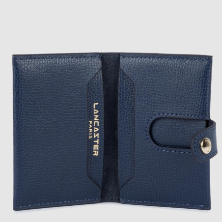 Lancaster Sierra Card Holder in Grained Leather 138-011 Dark Blue