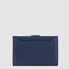 Lancaster Sierra Card Holder in Grained Leather 138-011 Dark Blue