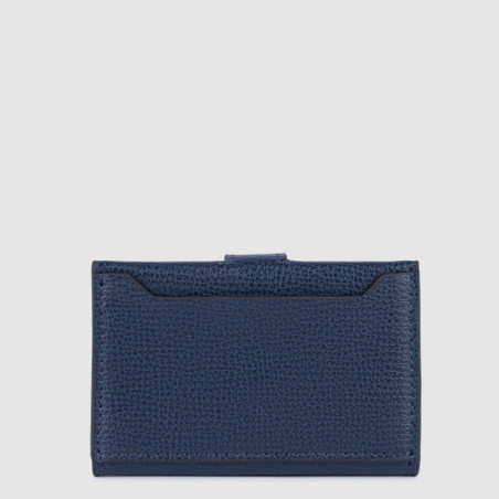 Lancaster Sierra Card Holder in Grained Leather 138-011 Dark Blue