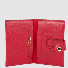 Lancaster Sierra Card Holder in Grained Leather 138-011 Red
