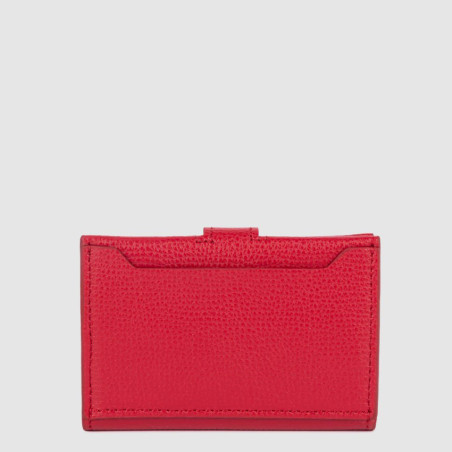 Lancaster Sierra Card Holder in Grained Leather 138-011 Red