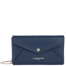 Lancaster Sierra Organized Pouch in Grained Leather 138-015 Navy Blue
