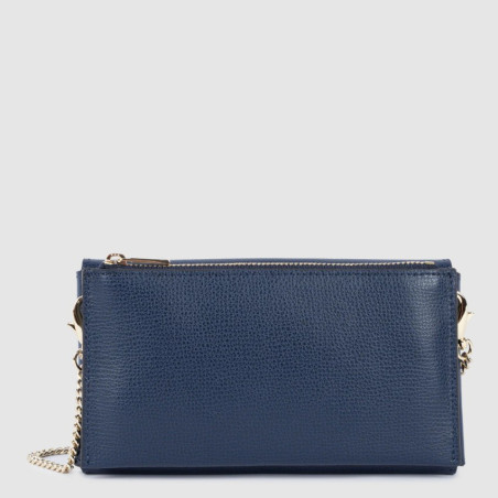 Lancaster Sierra Pochette Organisée En Cuir Grainé 138-015 Bleu Foncé dos