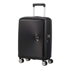 American Tourister Sound Box Spinner 55 cm Valise Cabine Trolley 4 Roues Noir