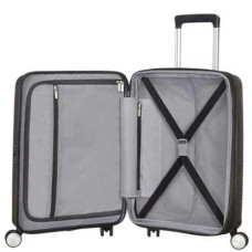 American Tourister Sound Box Spinner 55 cm Valise Cabine Trolley 4 Roues Noir