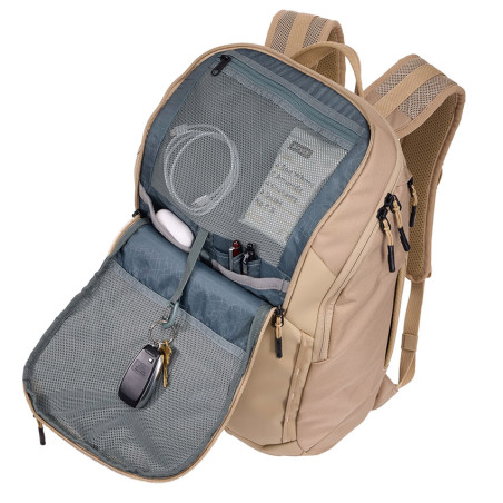 Thule Chasm Sac À Dos PC 15.6″ 26 litres Beige ouvert