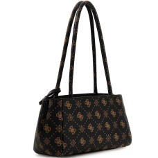 Guess Carrie Logo Sac Porté Epaule Logo 4G ESL Marron Foncé DOS