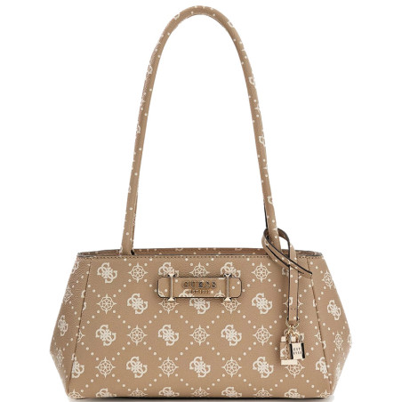 Guess Carrie Logo Sac Porté Epaule Logo 4G BSG Beige