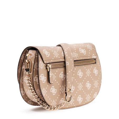Guess Carrie Logo Crossbody Bag Logo 4G BSG Beige
