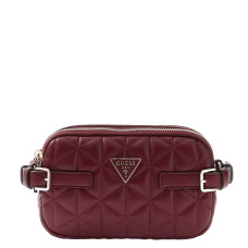 Guess Paisleigh Mini Sac Bandoulière Matelassé BUR Burgundy