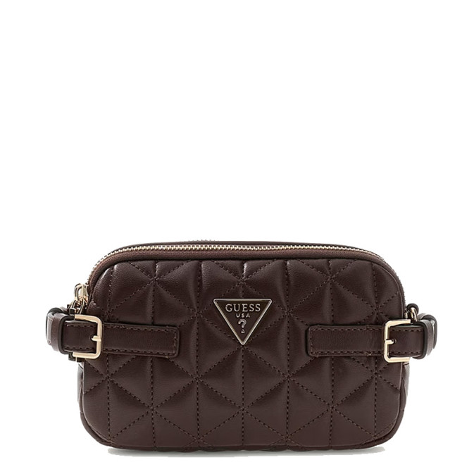 Guess Paisleigh Mini Crossbody Quilted Bag ESP Brown