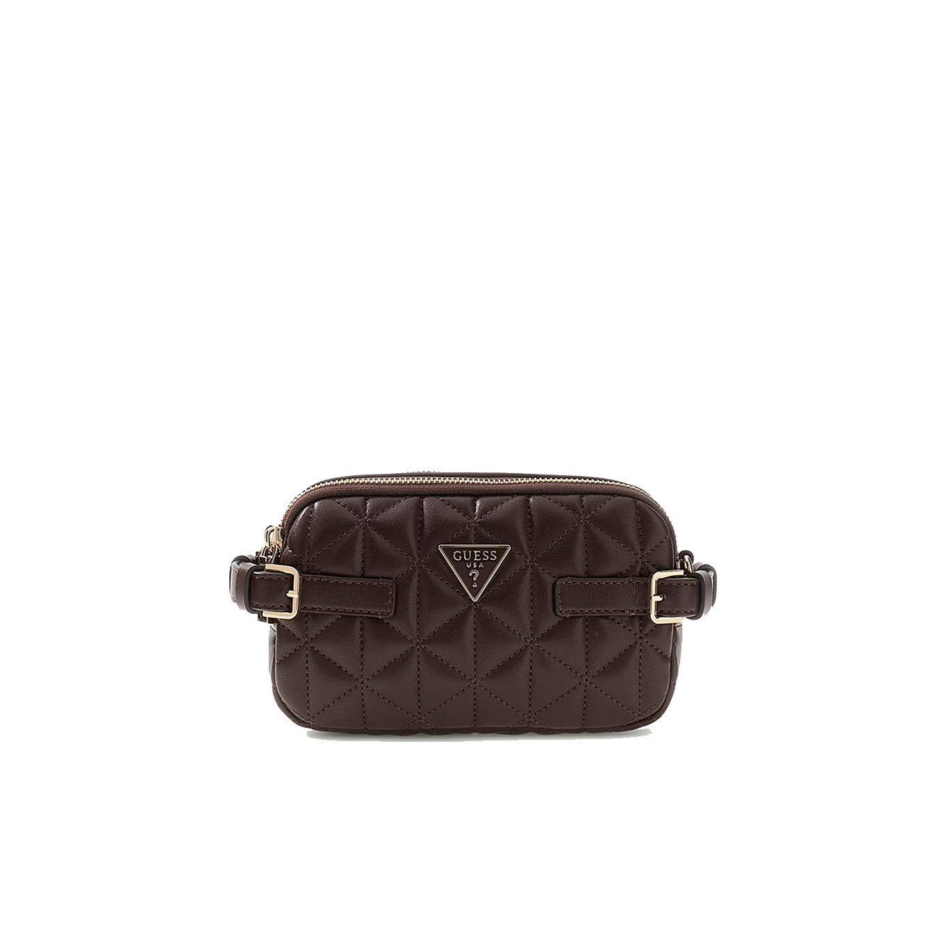 Guess Paisleigh Mini Sac Bandoulière Matelassé ESP Marron