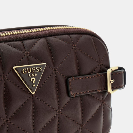 Guess Paisleigh Mini Crossbody Quilted Bag ESP Brown