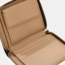 Guess Paisleigh Mini Portefeuille ESP Marron ouvert